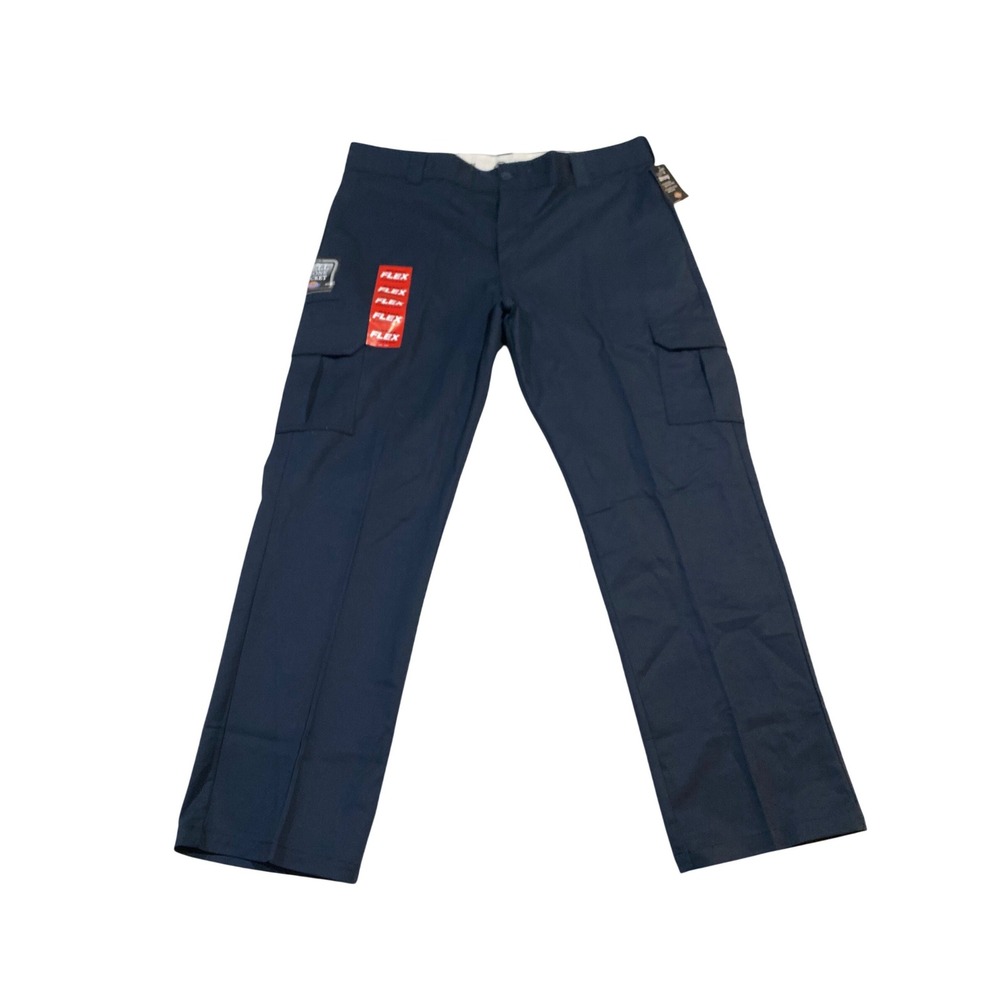 Dickies Flex Regular Straight Fit Cargo Pants Dark Navy 40x32 WP595DN Mens NEW - Picture 1 of 11